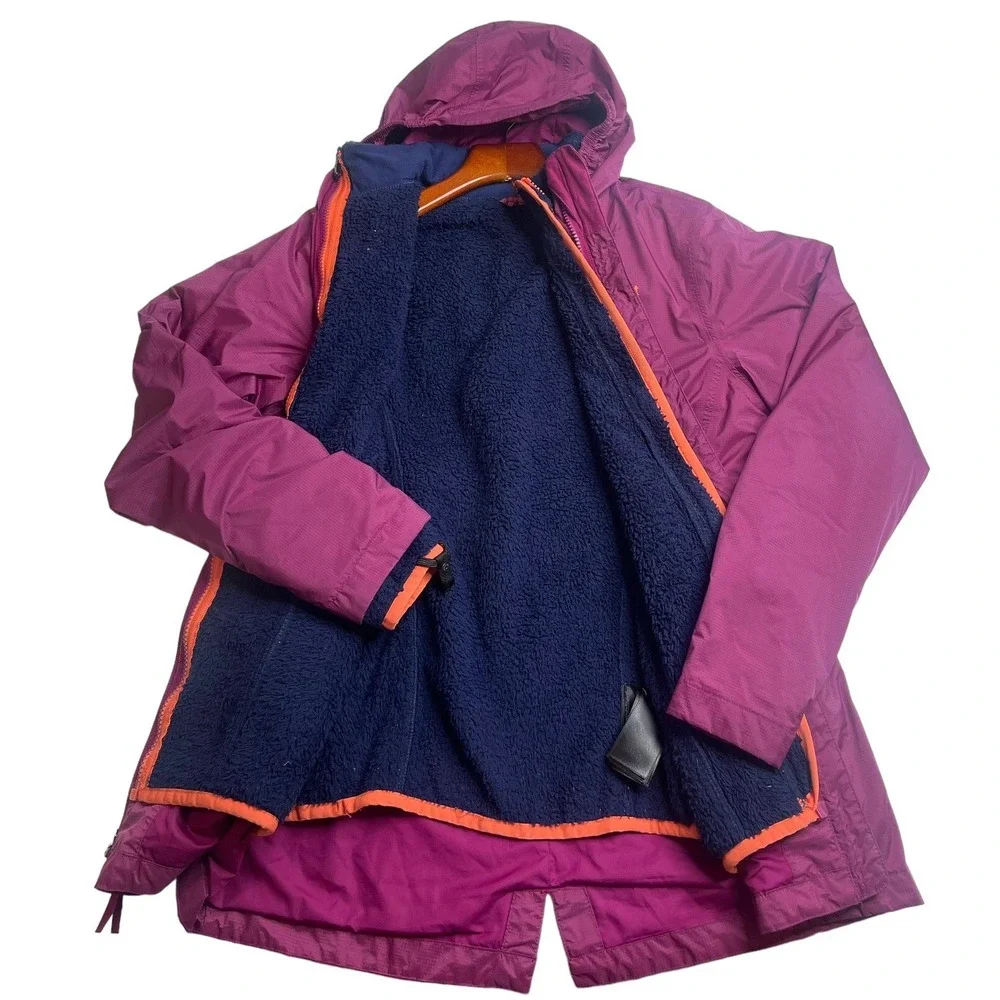Marmot Girls Precip Eco Comp Ski Jacket Purple‎ Berry With Removable Fleece XL